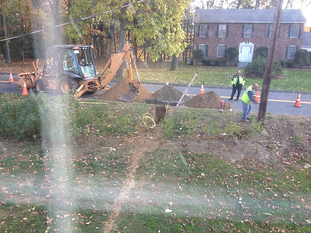 CNG digging to connect gas
