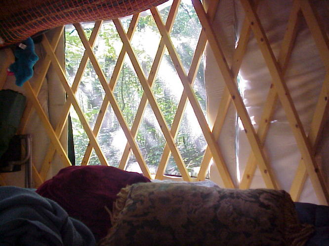 inside yurt